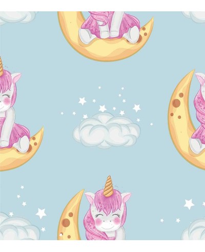 Papel de parede Infantil Unicórnio Lua