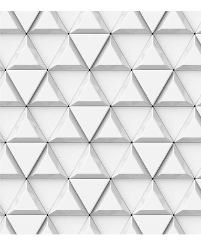 Papel de Parede 3D Triângulos em Tons de cinza