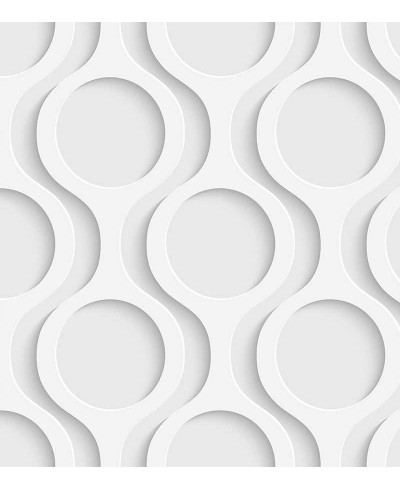 Papel de Parede 3D Correntes em tons de cinza e branco