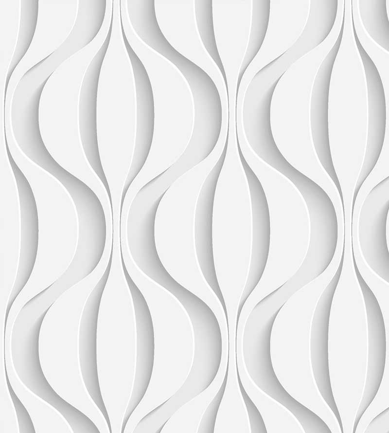 Papel de Parede 3D Correntes em tons de cinza e branco
