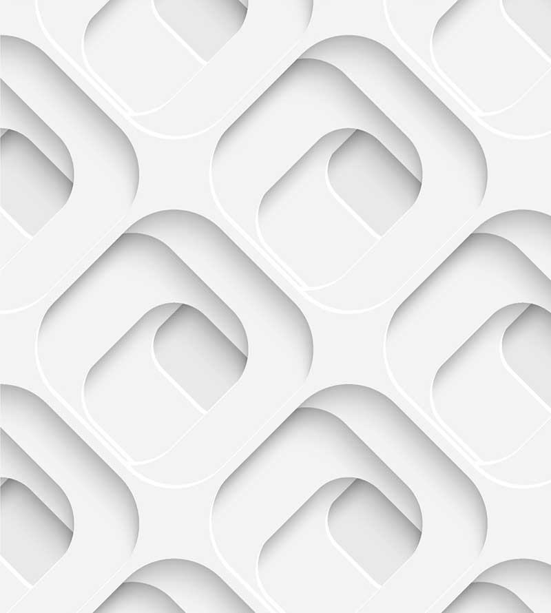 Papel de Parede 3D Quadrados Em tons de Branco e cinza