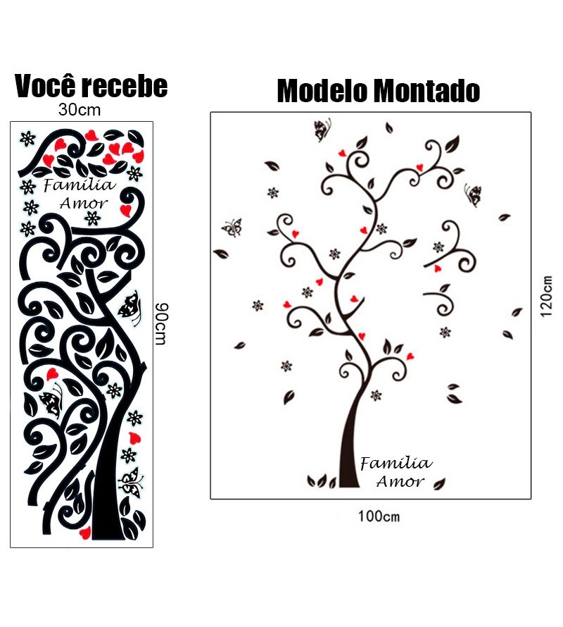 Adesivo Árvore Coisas Sobre Amor