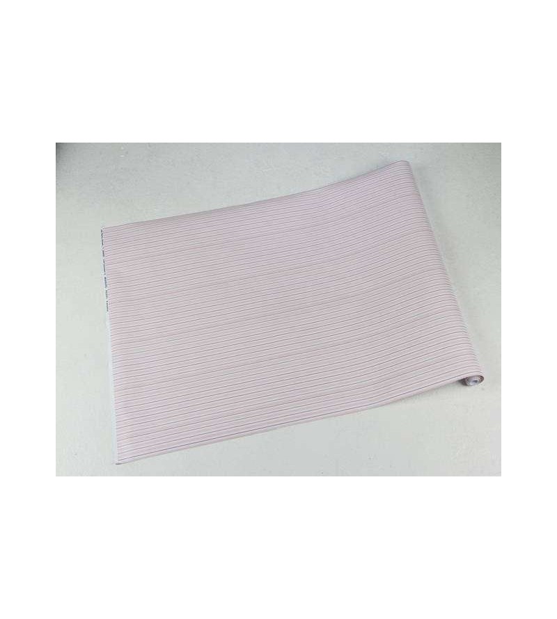 Papel de parede com listras em tons de rosa, branco e vinho - Listrado 71