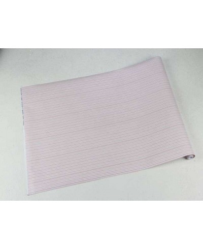 Papel de parede com listras em tons de rosa, branco e vinho - Listrado 71
