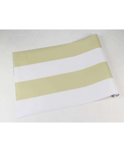 Papel de parede com listras mostarda e brancas - Listrado 87