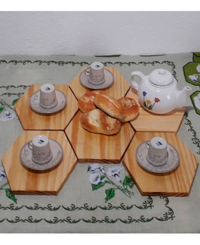 Kit 3 Peças Descanso de Panela Hexágono