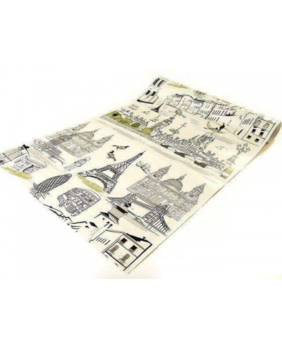 Papel de parede com fundo bege e detalhes em verde e preto - Contemporâneo 22