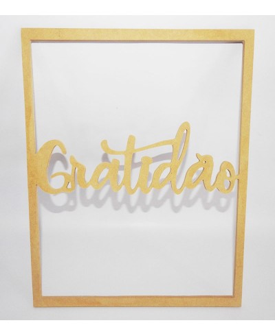Quadro Decorativo Gratidão Vazado