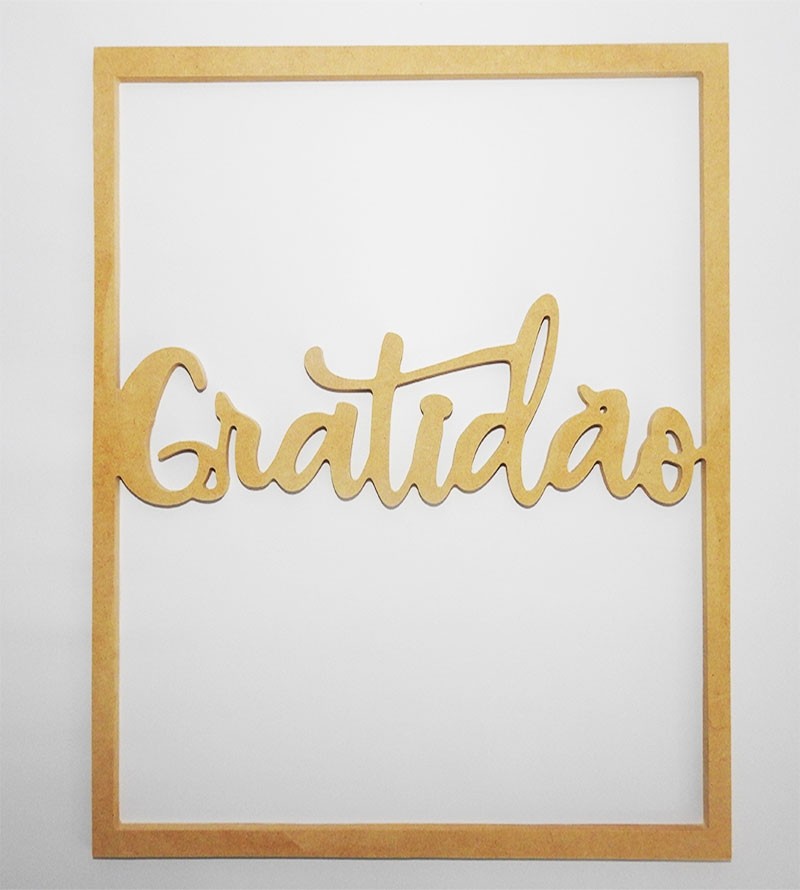 Quadro Decorativo Gratidão Vazado