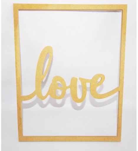 Quadro Decorativo Love Vazado