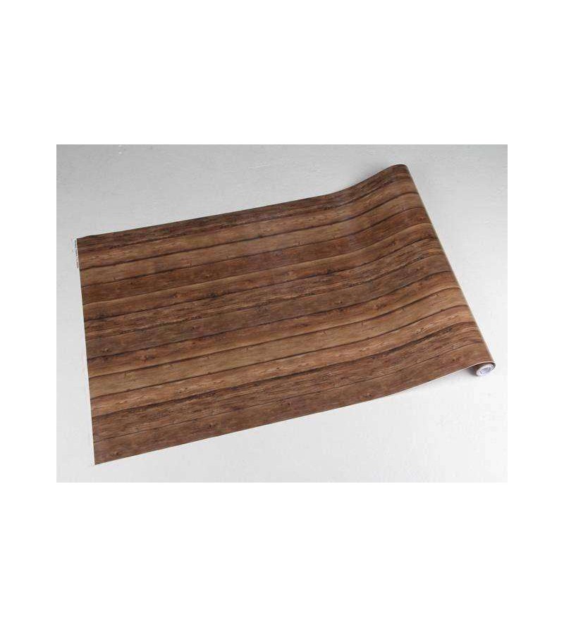 Papel de parede estilo madeira em tons de marrom, nude e cinza - Madeira 112