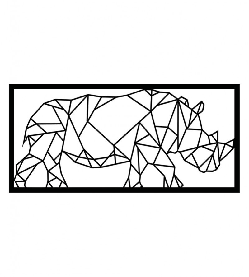 Rinoceronte em MDF Vazado