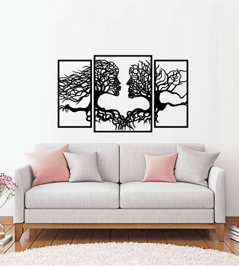 Quadro Decorativo Rosto Casal Vazado