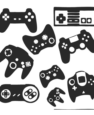 Papel de Parede Joystick Black