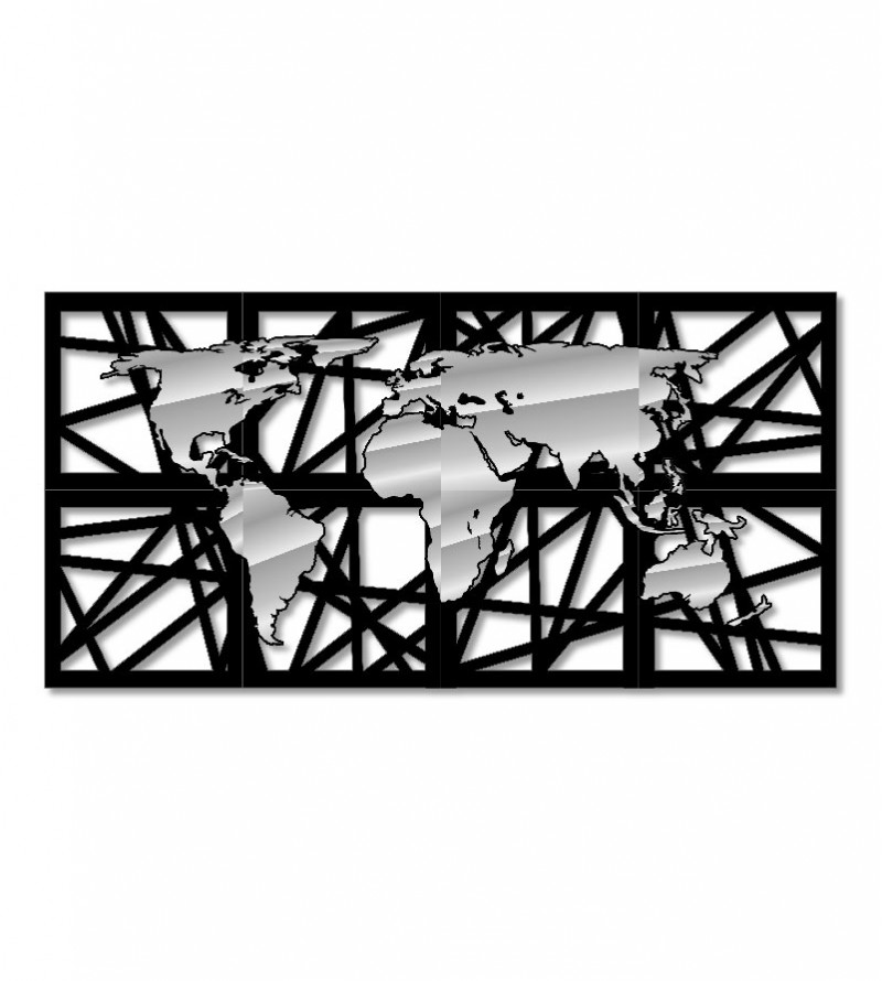 QUADRO MAPA MUNDI ABSTRATO