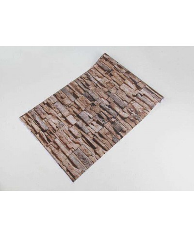 Papel de parede estilo pedras canjiquinha em tons de bege, marrom, e creme. - Textura 04