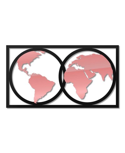 Espelho Mapa-Múndi Acrílico