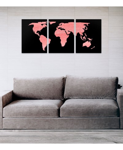 Espelho Mapa-Múndi Acrílico Geométrico