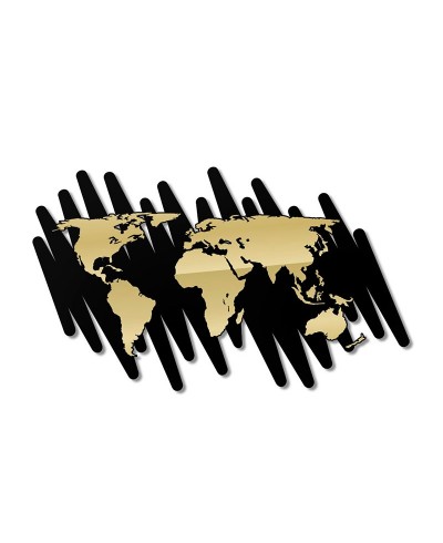 Espelho Mapa-Múndi Acrílico Simples