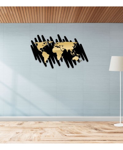 Espelho Mapa-Múndi Acrílico Simples