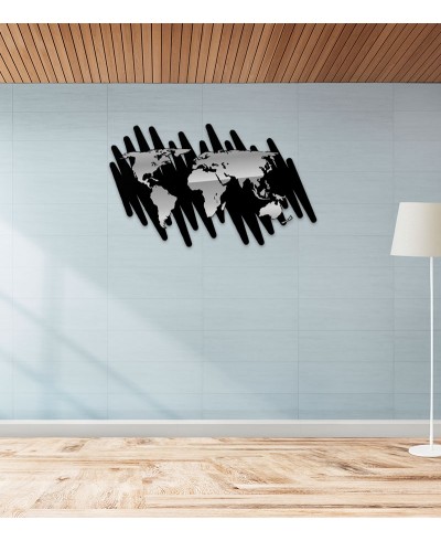 Espelho Mapa-Múndi Acrílico Simples