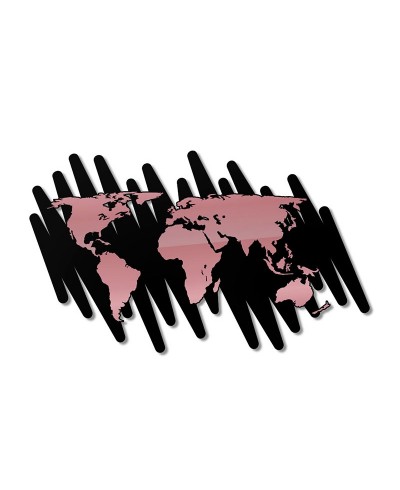 Espelho Mapa-Múndi Acrílico Simples