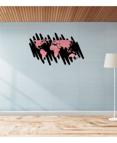 Espelho Mapa-Múndi Acrílico Simples