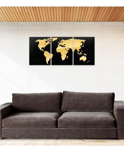 Espelho Mapa-Múndi Acrílico Retangular