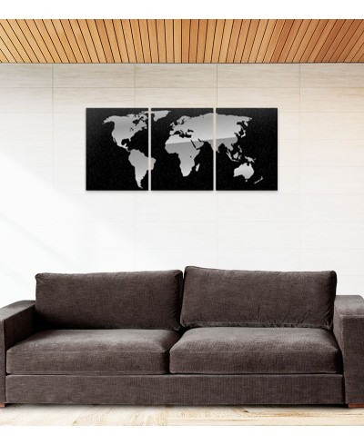 Espelho Mapa-Múndi Acrílico Retangular