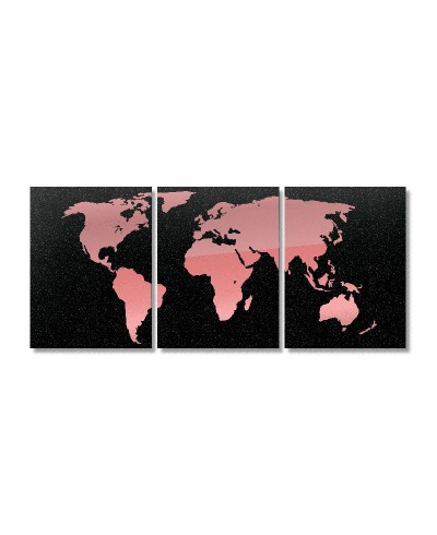 Espelho Mapa-Múndi Acrílico Retangular