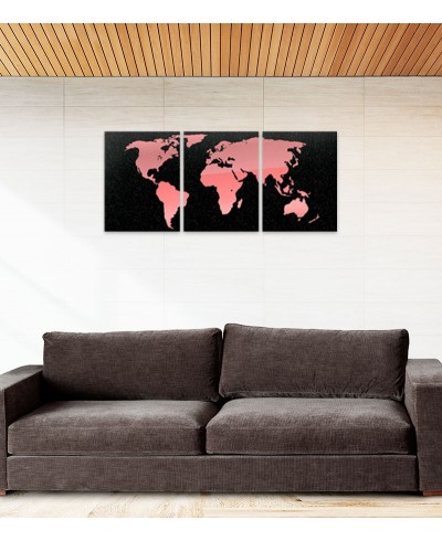 Espelho Mapa-Múndi Acrílico Retangular