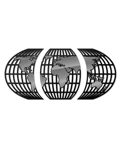 Espelho Mapa-Múndi Acrílico Oval