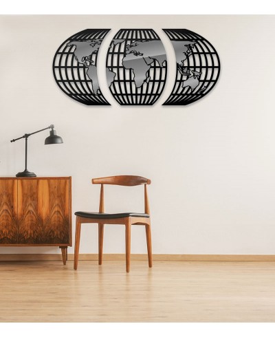 Espelho Mapa-Múndi Acrílico Oval