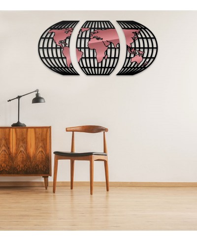 Espelho Mapa-Múndi Acrílico Oval