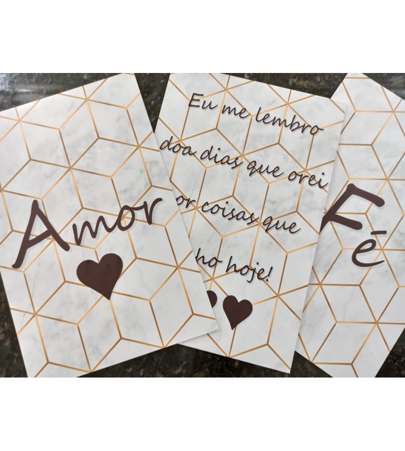 Kit Quadro Amor e Fé
