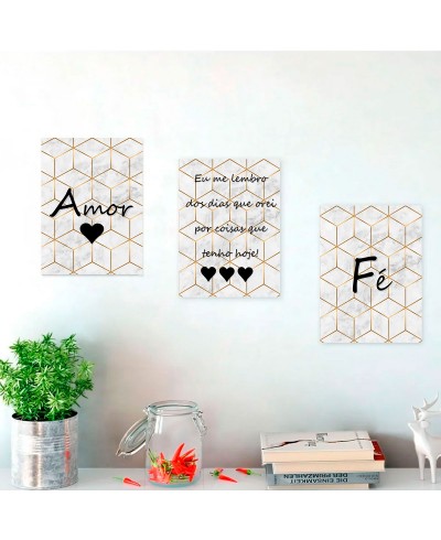 Kit Quadro Amor e Fé