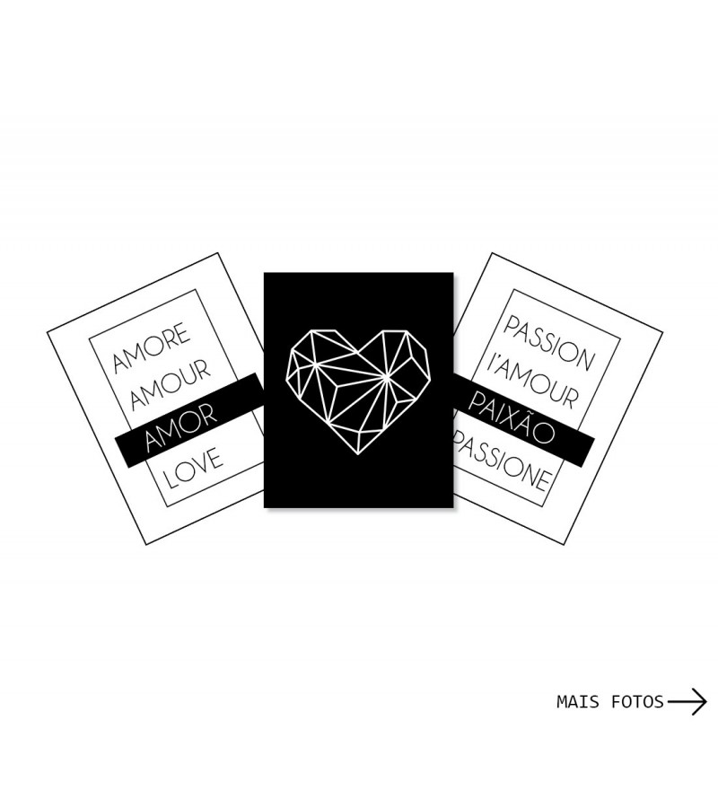 Kit Quadros Amor e Paixão