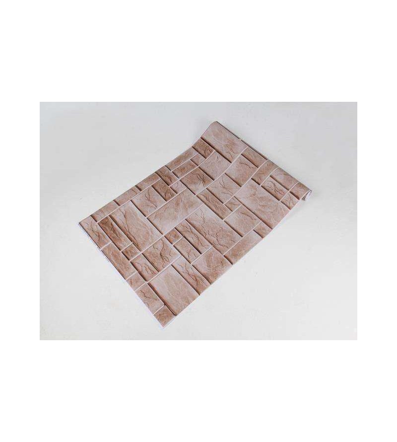 Papel de parede estilo azulejo de diversos tamanhos, em vários tons de marrom e bege - Textura 26