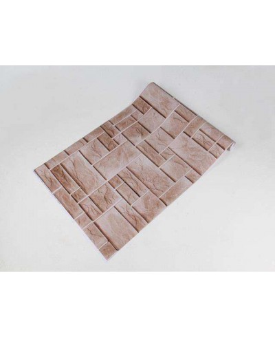 Papel de parede estilo azulejo de diversos tamanhos, em vários tons de marrom e bege - Textura 26