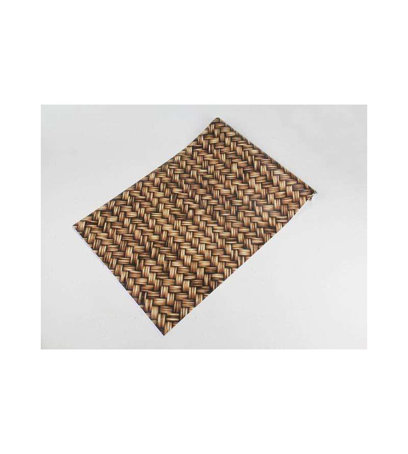 Papel de parede em tons marrom, amarelo e detalhes em preto - Textura 65