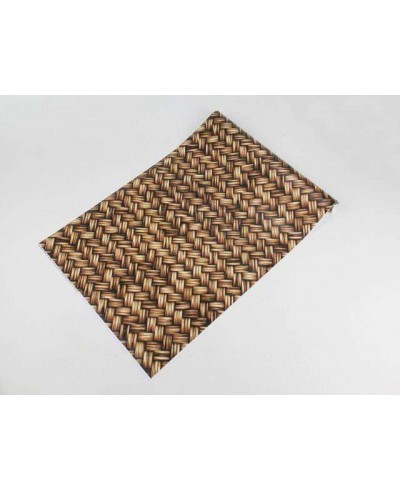 Papel de parede em tons marrom, amarelo e detalhes em preto - Textura 65