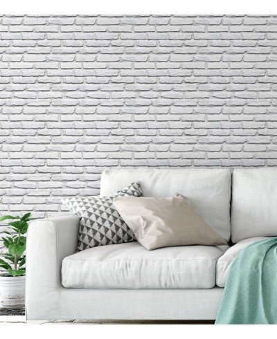 Papel De Parede Adesivo Tijolo Avista Branco