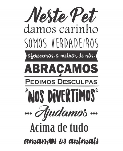 Adesivo autocolante "Neste Pet damos carinho"