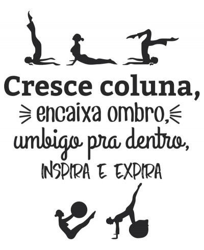 Adesivo autocolante tema pilates