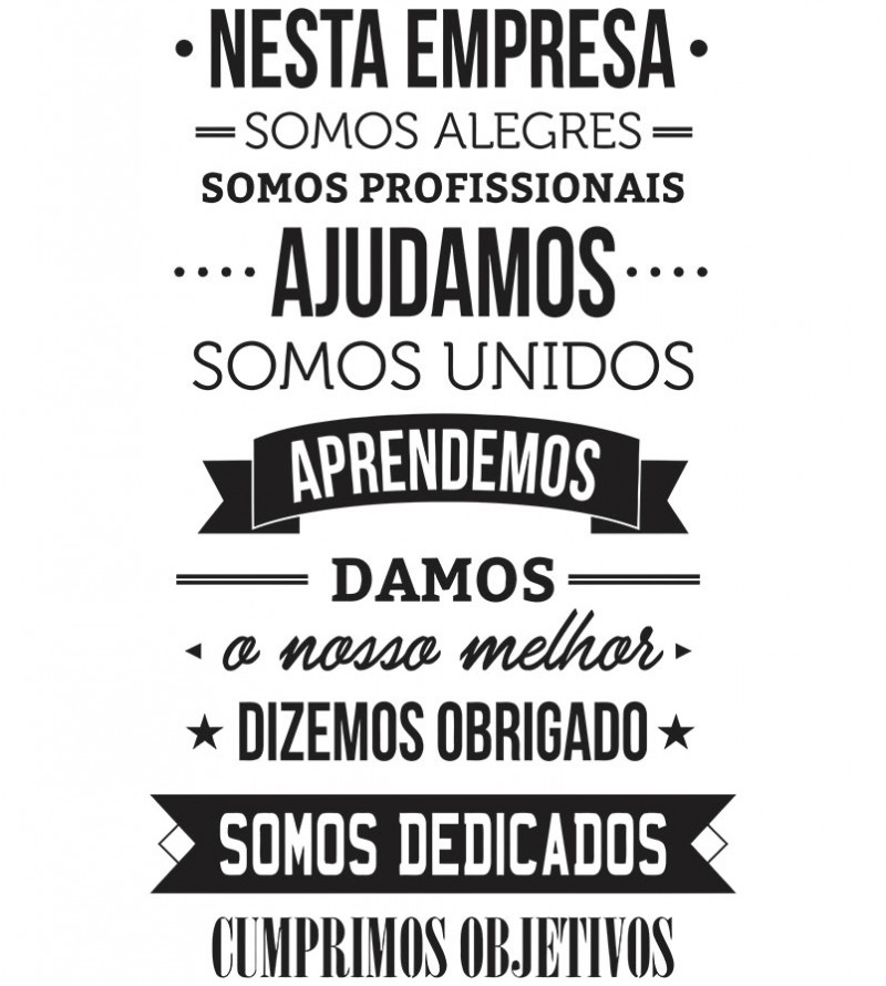 Adesivo autocolante "Nesta Empresa"