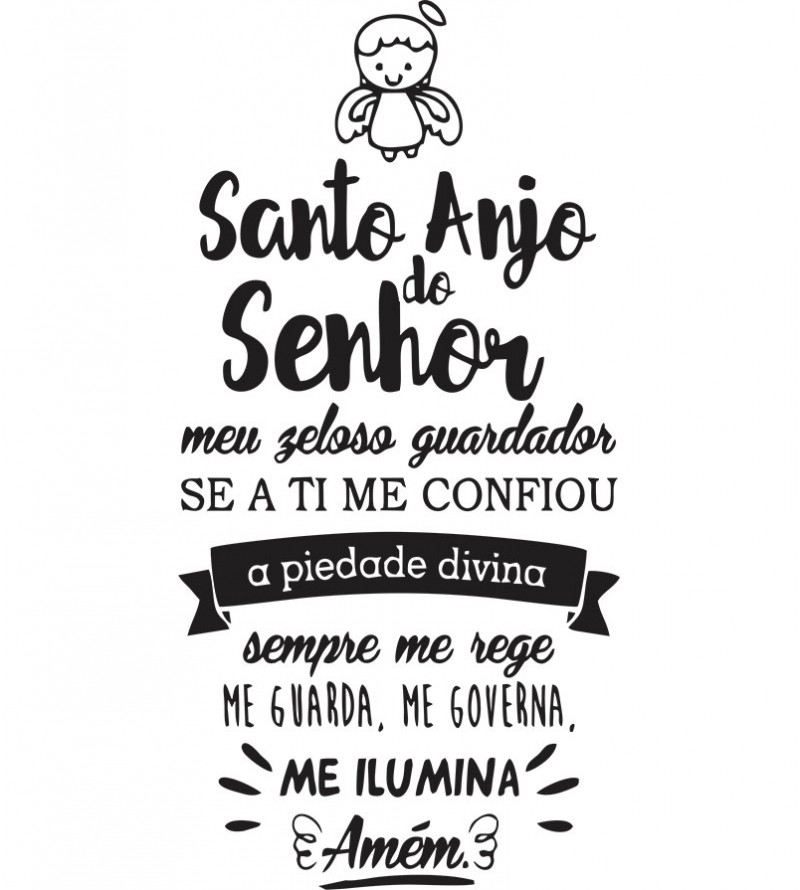 Adesivo autocolante "Santo anjo do senhor..."