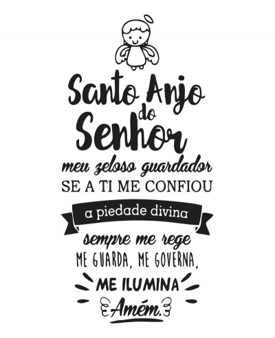 Adesivo autocolante "Santo anjo do senhor..."