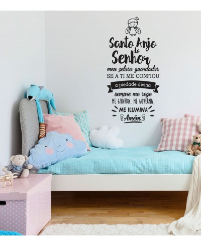 Adesivo autocolante "Santo anjo do senhor..."