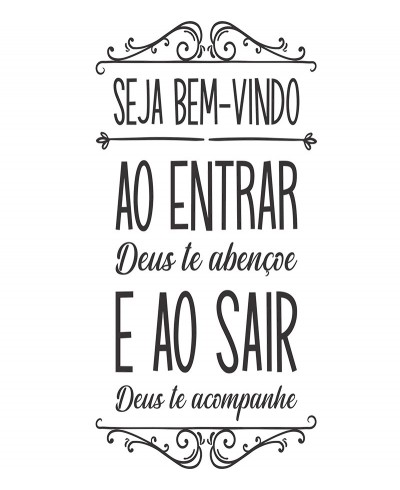 Adesivo autocolante "Seja Bem-vindo"