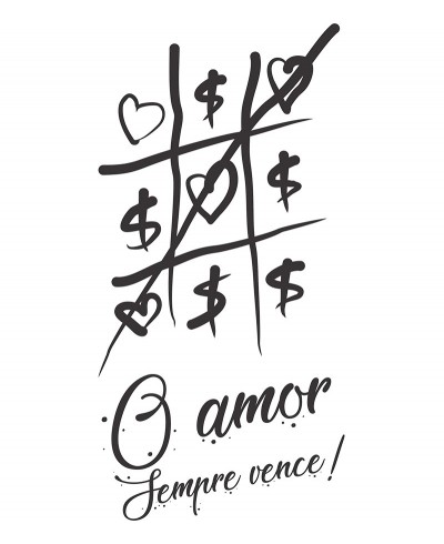 Adesivo autocolante "O amor sempre vence!"